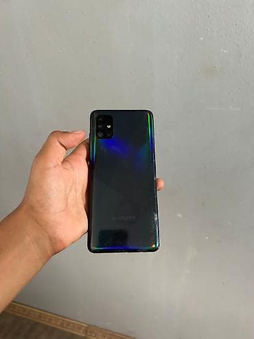 samsung tel: Samsung Galaxy A51, 128 GB, rəng - Qara, Qırıq, İki sim kartlı — 2