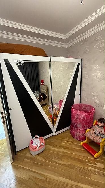 İşlənmiş, 2 qapılı, Güzgülü, Rəngli, Digər material, Kupe, Düz dolab — 1