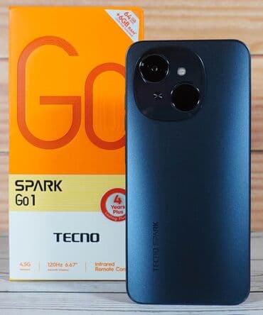 Apple iPhone: Tecno Spark Go, 64 GB, rəng - Ağ, Zəmanət, Sensor, İki sim kartlı — 1