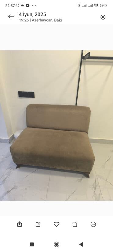 cay evi ucun divan islenmis: Divan, Açılmayan, Bazasız, Parça, Çatdırılma yoxdur — 1