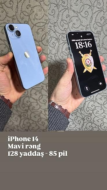 iphone 14 qiymət: IPhone 14, 128 GB, Mavi — 1