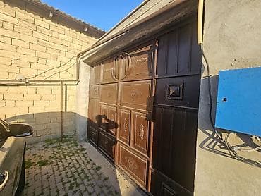 Дворовые ворота: Б/у Железо Дворовые ворота, Распашные, 280 м, Механические, цвет - Бежевый, Самовывоз — 1