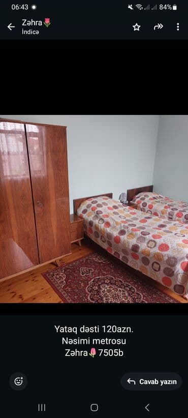 qiz ucun kravatlar: 2 təknəfərlik çarpayı, Dolab — 1