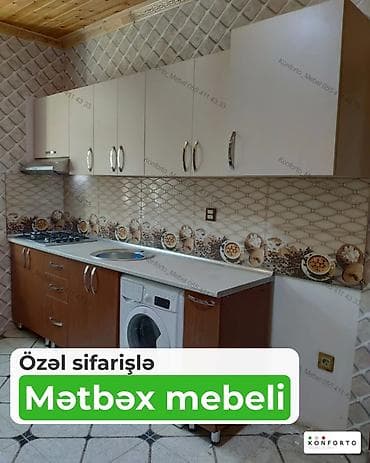 Özəl sifarişlə mətbəx mebeli hazırlanması - Layihə: üst və alt