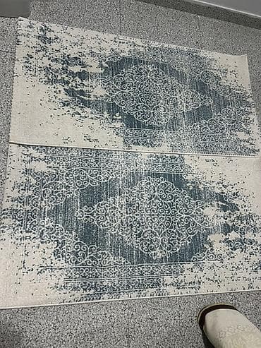 Велозапчасти: İki ədəd dekorativ xalça dəsti - Rəng: krem və mavi tonların — 1