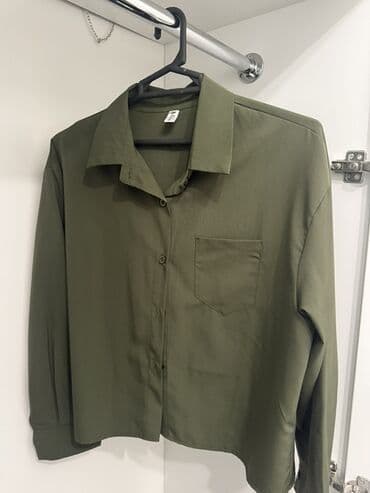 Zeytun-yaşıl rəngdə qadın köynəyi - Brend: Fashion (etiketdə