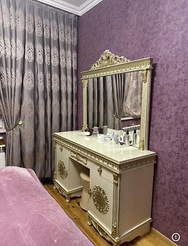 barnı stul: Klassik üslubda dəst mebellər Yemək otağı: - Ağ-krem rəngli, qızılı — 8