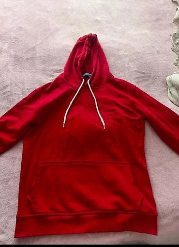 jaket kişi: Qırmızı kapüşonlu sviter (hoodie) - Klassik dizayn: kapüşonlu, ağ — 1