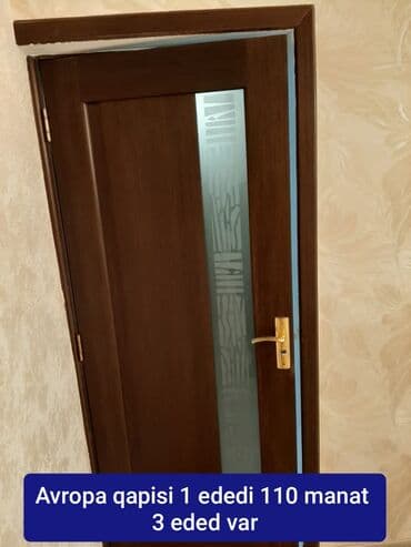 Avropa qapısı – iç otaqlar üçün dekorativ şüşəli model. - Material