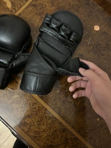 Перчатки: MMA/qarışıq döyüş növləri üçün barmaq açıq əlcəklər - Rəng: qara - — 5