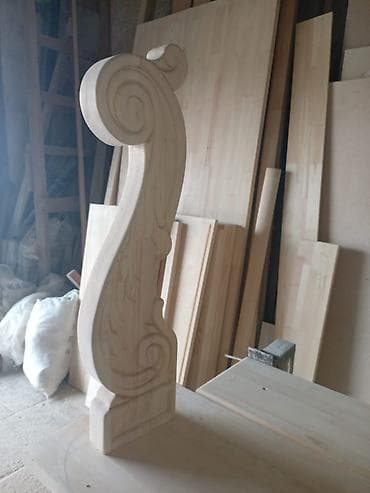 Quru inşaat materialları: Təbii ağacdan hazırlanmış pilləkən pilləsi və məhkərlər, Topdan və — 8