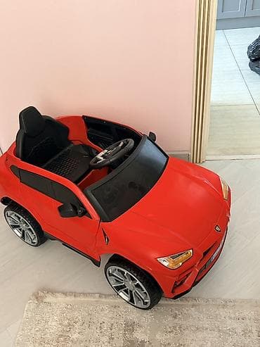 Uşaq üçün elektrikli miniatür maşın – qırmızı rəngdə sport/SUV — 4
