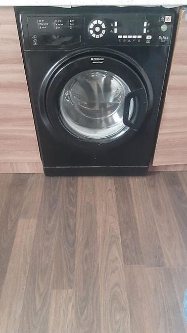 Аристоны: Стиральная машина Hotpoint Ariston, 9 кг, Автомат, Без сушки — 1