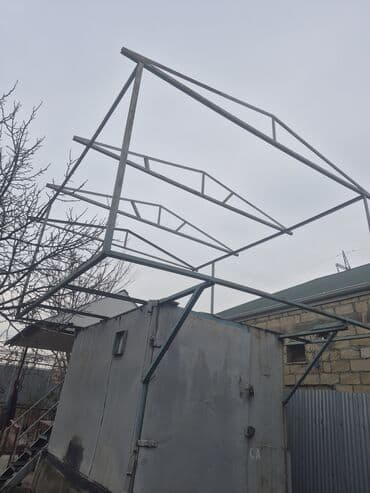 divar saat sekilleri: Metal karkaslı kölgəlik/üst örtük konstruksiyası - Material — 10