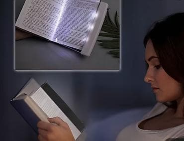 Stol lampaları: LED işıqlı oxu paneli - Kitab səhifəsinin üzərinə qoyulan şəffaf — 1