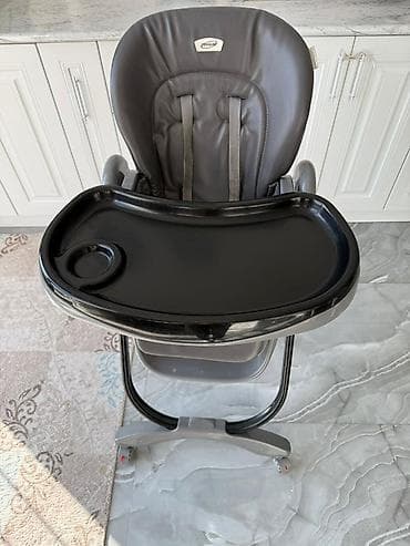 Игрушки: Zippy Zonda uşaq yemək stulu - Rəng: tünd boz/qaranlıq qara — 3