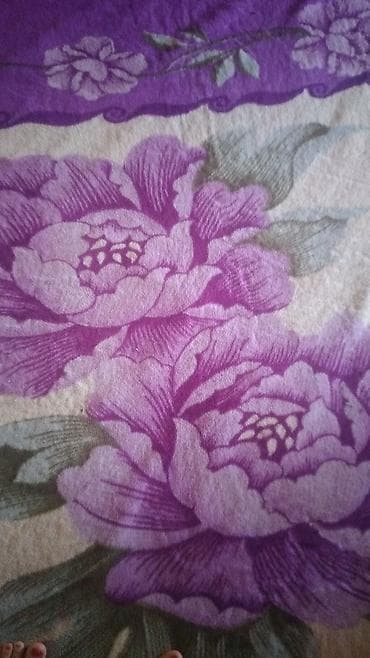 yatag dəsti: Yataq üçün Xovlu rəng - Bənövşəyi Yataq örtüyü — 2