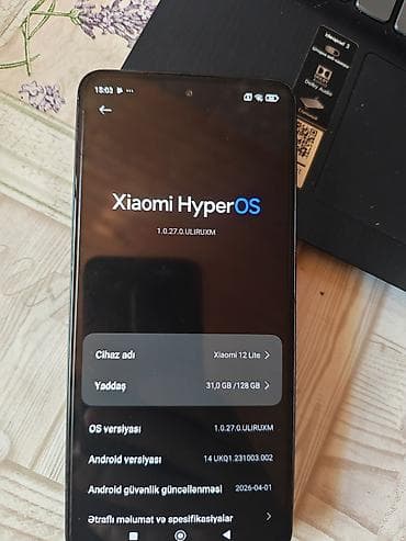lenovo tab m11: Xiaomi 12 Lite, 128 GB, rəng - Qara — 1