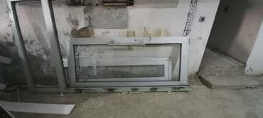 qapı və pəncərələr: Ağ rəngli plastik materialdan hazırlanmış ikili şüşəli pəncərə — 1