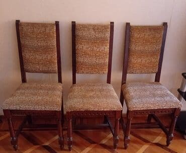 стул: .Rumuniyanin Taxta karkaslı və yumşaq oturacaqlı bu yemək stulları — 2