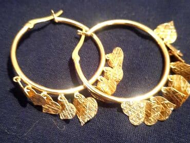 qizil halqa sirqalar: Sırğa, Sarı qızıl, 585 Əyar, 632 g, Ünvandan götürmə — 1