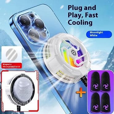 Smartfon üçün maqnitli yarımkeçirici soyuducu (Moonlight White)+ 4