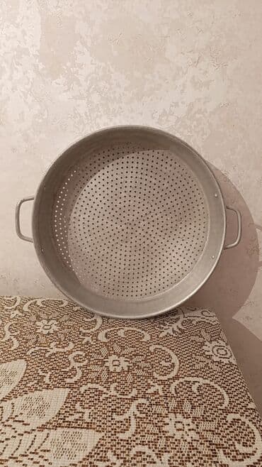 Digər mətbəx aksesuarları: Alüminium süzgəc – iri ölçü - Material: yüngül və davamlı alüminium - — 3