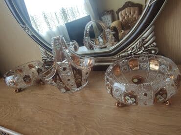 şəkil albomu: Təmiz Çexiya istehsalı Bohemia üslubunda bəzəkli kristal dəst - — 2