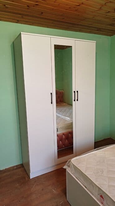tək qapılı dolab: Açılan, 3 qapılı Düz dolab, Qarderob, paltar dolabı — 5