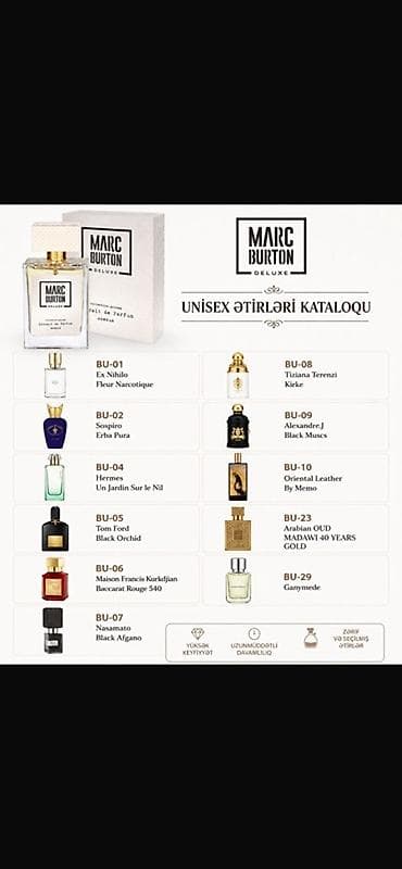 chanel papuce: Marc Burton Deluxe ətirləri – yüksək keyfiyyətli, uzunmüddətli qalıcı — 1