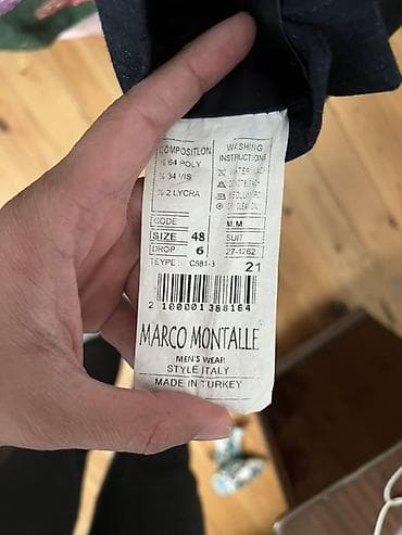 adidas paltar: Marco Montalle kişi kostyumu – 3 hissəli dəst 3 defe geyinilib artig — 3