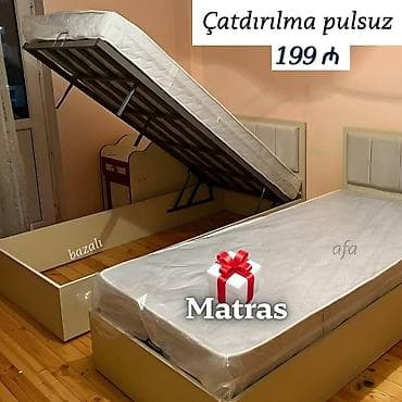 kravati: Yeni, Təknəfərlik çarpayı, Bazalı, Matras ilə — 2