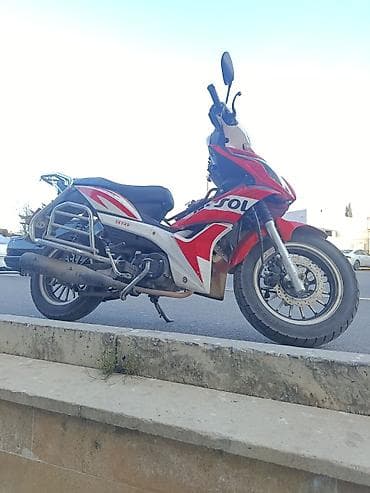 lider teker: Moped/Scooter – Sport dizayn, SKY49 prabeq 6000 - Korpus: qırmızı-ağ — 4