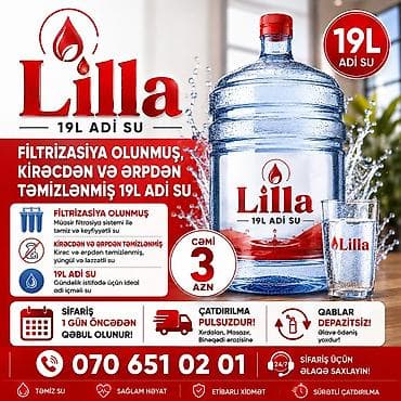 isti su kranti: Lilla – 19L adi su - Filtrasiya olunmuş: Müasir filtrasiya sistemi — 1