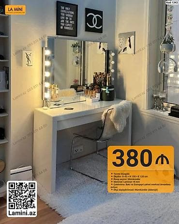 Oyun dəstləri: Kod: 1343 Makiyaj masası və işıqlı güzgü seti - Termo güzgülü - — 1