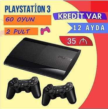 PS4 (Sony Playstation 4): PlayStation 3 oyun konsolu - Komplekt: PS3 konsolu + 2 ədəd DualShock — 1