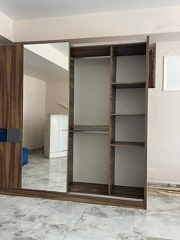 işkaflar: 3 qapılı, Güzgülü, Qəhvəyi, Taxta, Kupe, Düz dolab — 2