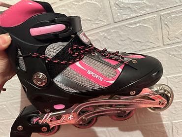 Inline skeyt (təkərli patin) – qızılı çəhrayı/qara rəngdə - 4