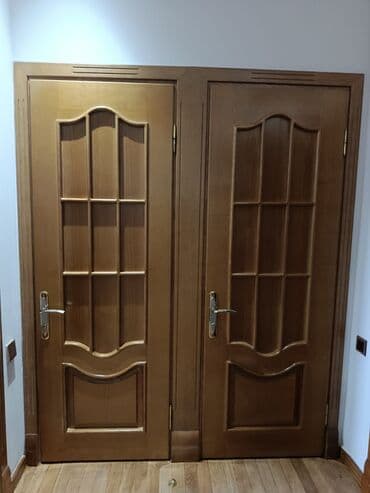 Taxta təbii fısdığ qapı– 1 ədəd (klassik dizayn) - Material: təbii