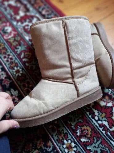 dəri uşaq çəkmələri: Угги, Размер: 37, цвет - Бежевый, Б/у — 1