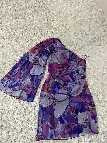 ted baker: Birqollu şifon don – çiçək naxışlı - Stil: asimmetrik kəsim, sağ — 1