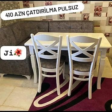 Mətbəx üçün, Açılmayan, Dördbucaq masa, 2 stul lalafo.az -da Mətbəx üçün, Açılmayan, Dördbucaq masa, 2 stul