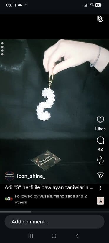 Qadın ayaqqabıları: Muncuqdan hazırlanmış fərdi hərf brelokları - Material: parlaq — 5