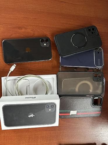 Компьютеры, ноутбуки и планшеты: IPhone 11, 128 ГБ, Black Titanium, Отпечаток пальца, Face ID, С документами — 2