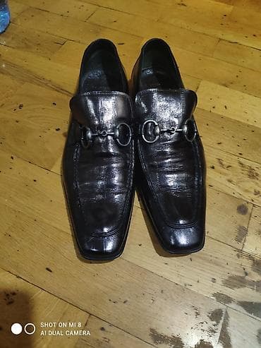 izabel ayaqqabi: Kişi üçün klassik loafer ayaqqabı - Rəng: qara, parlaq - Üst — 5