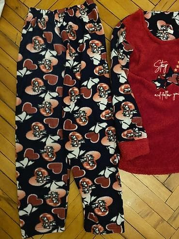 детские зимние пижамы: Qışlıq pijama dəsti – 2 hissə 5 m 9-10 yawa - Material: yumşaq — 2