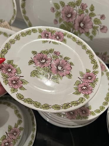 alman dreli: Nahar dəsti, rəng - Ağ, Farfor — 4