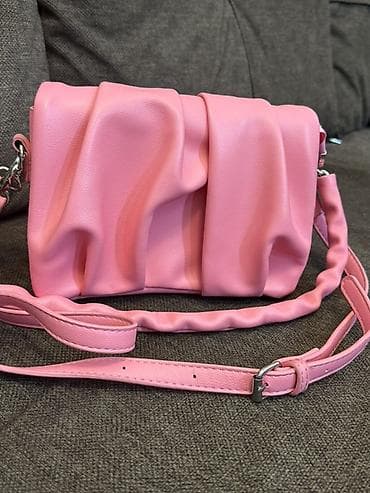 sumqa: Çanta yenidir Məhsul: Qadın çiyin çantası – çəhrayı - Material — 5