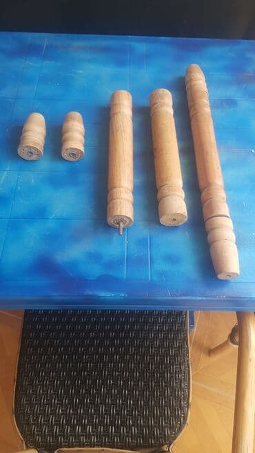 Taxta mebel ayaqları və uc hissələri dəsti - Material: bərk ağac