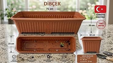 Dibçək – Türkiyə istehsalı keyfiyyətli gül əkən qab Bağ, balkon, həyət lalafo.az -da Dibçək – Türkiyə istehsalı keyfiyyətli gül əkən qab Bağ, balkon, həyət